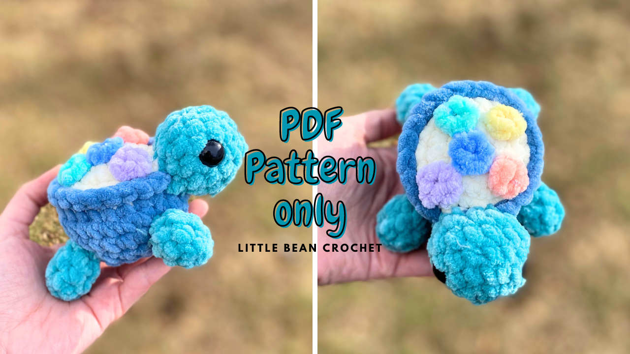 Mini Cereal Bowl Turtle (PDF Pattern)